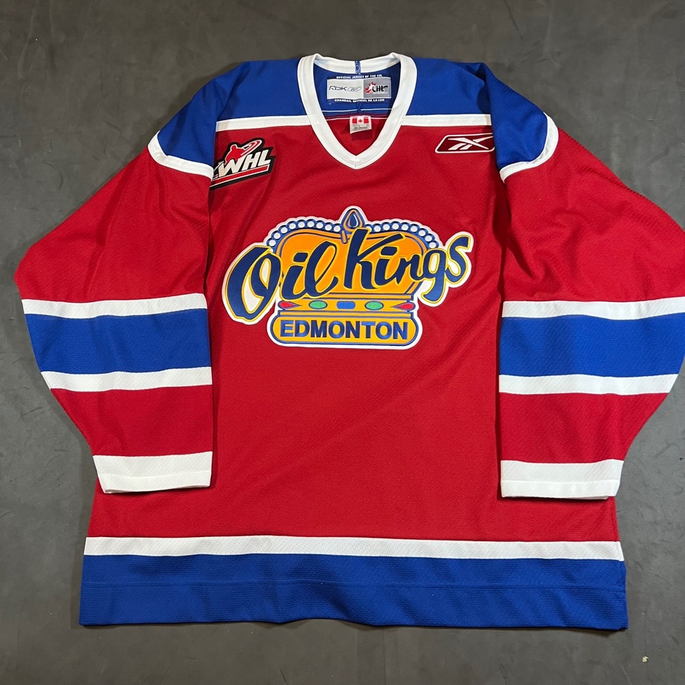 Reebok Edmonton Oil Kings Hockey Jersey Mens XL Red WHL CHL CCM Canada Sewn
